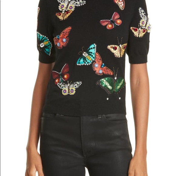 ⛔️🚫SOLD🚫⛔️ALICE + OLIVIA Ciara Butterfly Sweater - Picture 2 of 8